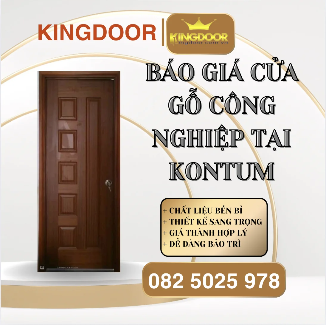 Báo giá cửa gỗ công nghiệp tại Kon Tum